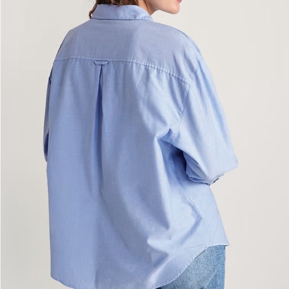 NWOT Oversized Button-Down Boyfriend Shirt
Oxford Bue - Picture 2 of 4